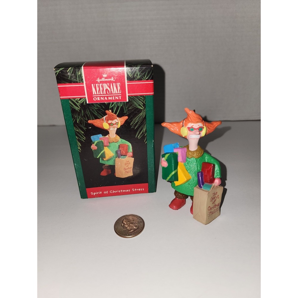 1992 Vintage Hallmark Keepsake Tree Ornament Spirit of Christmas Stress